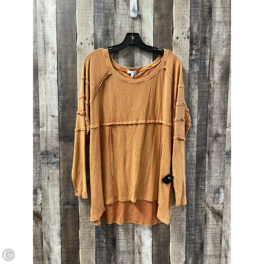 Top Long Sleeve By White Birch In Orange, Size: M