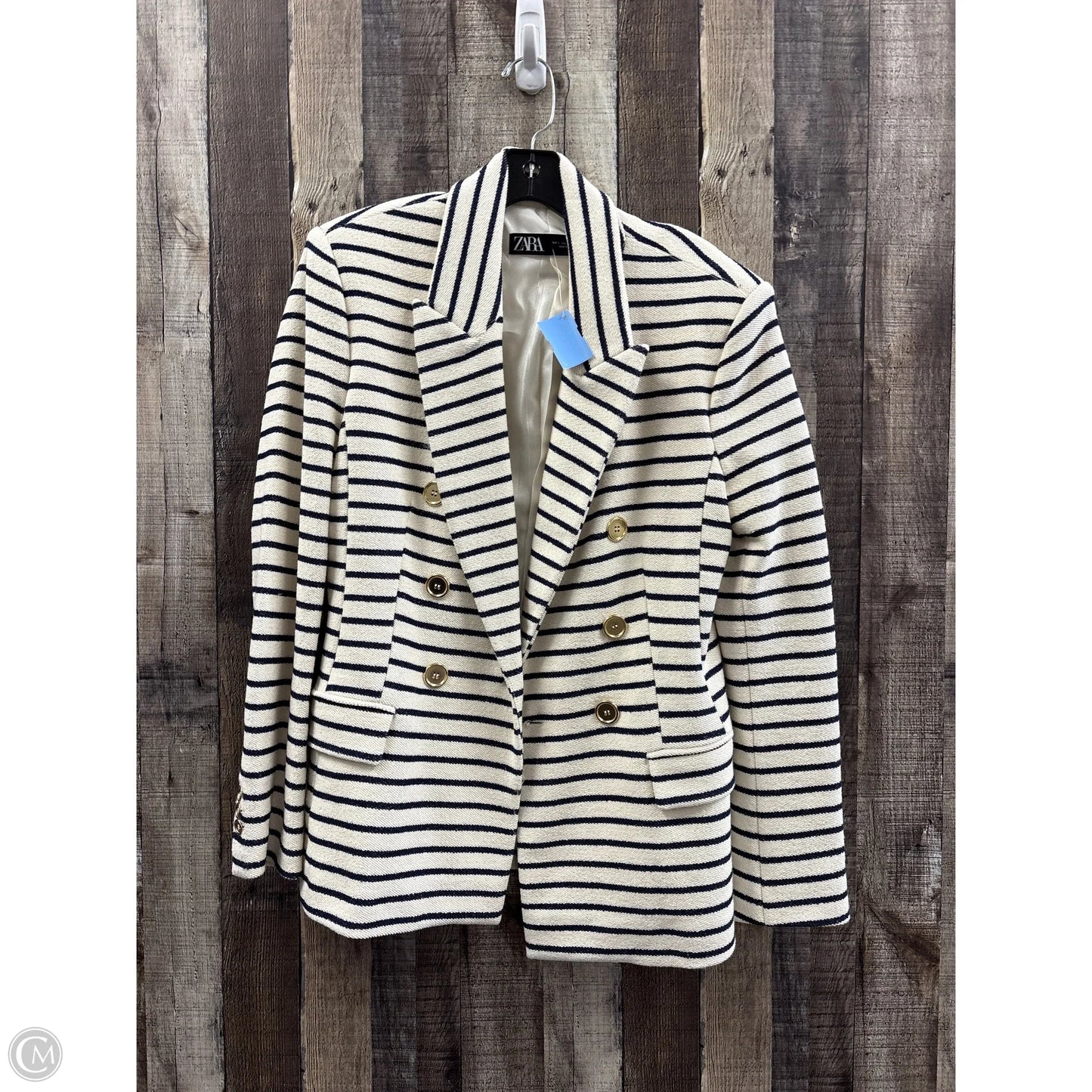 Blazer By Zara In Striped Pattern, Size: L