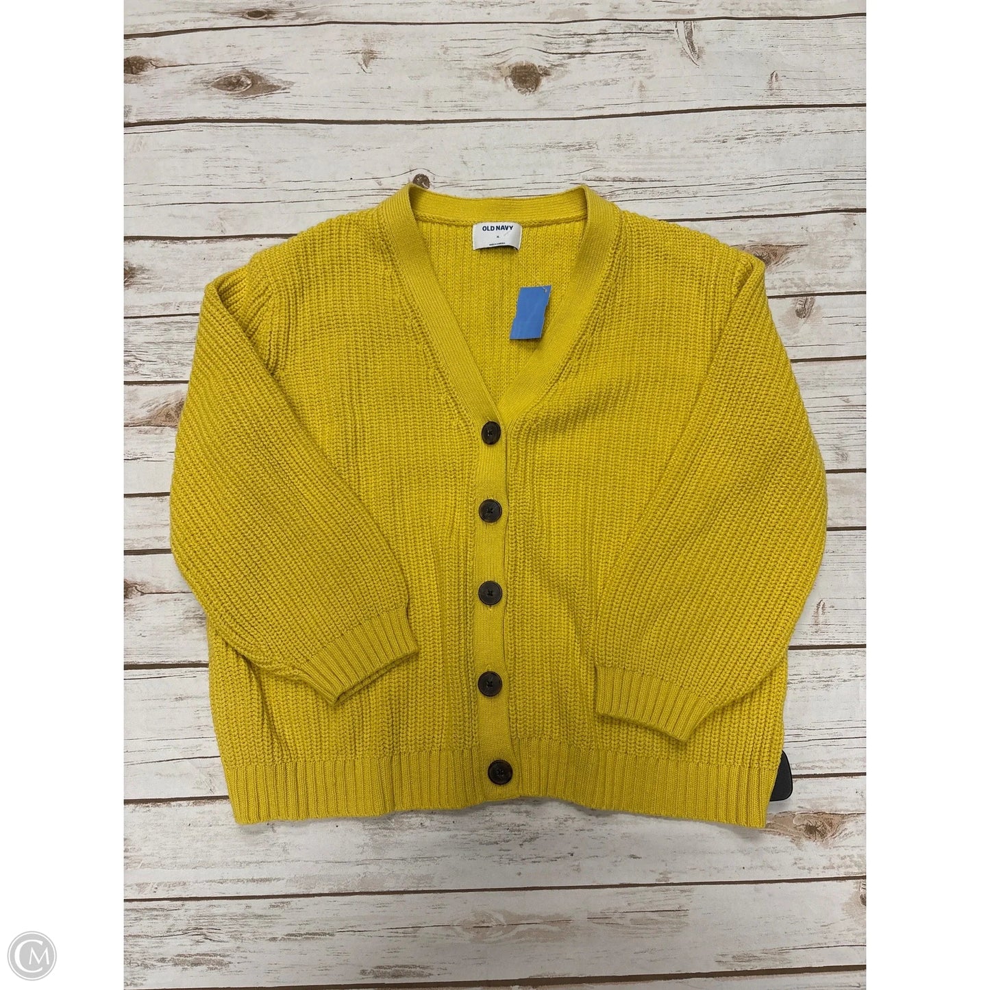 Sweater Cardigan By Old Navy In Yellow, Size: Xl