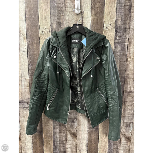 Jacket Moto By Guess In Green, Size: S