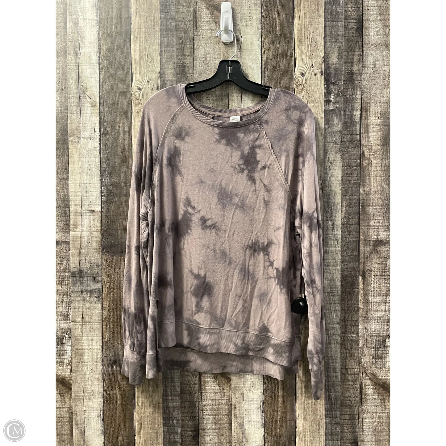 Athletic Top Long Sleeve Crewneck By Joy Lab In Tie Dye Print, Size: M