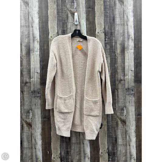 Sweater Cardigan By Entro In Tan, Size: S