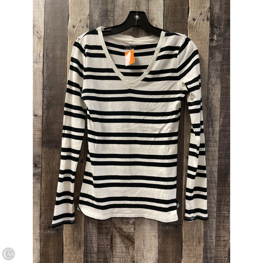 Top Long Sleeve By Merona In Black & White, Size: S