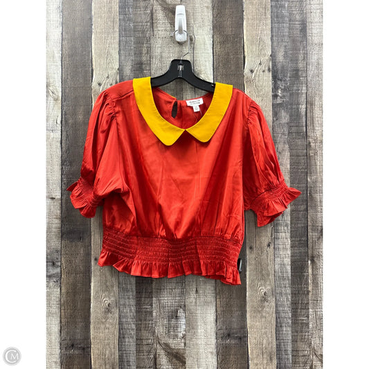 Top Short Sleeve By Clothes Mentor In Orange & Yellow, Size: Xxl