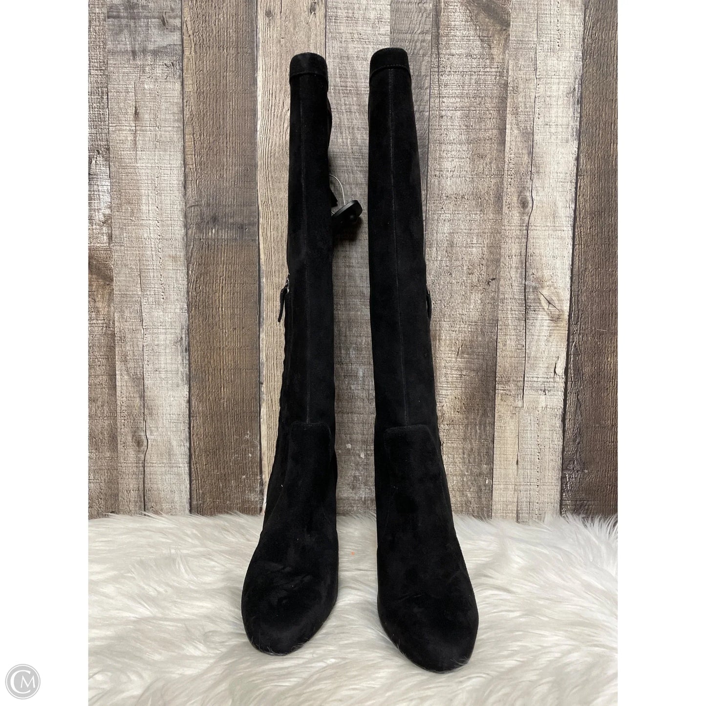 Boots Knee Heels By Nine West In Black, Size: 8