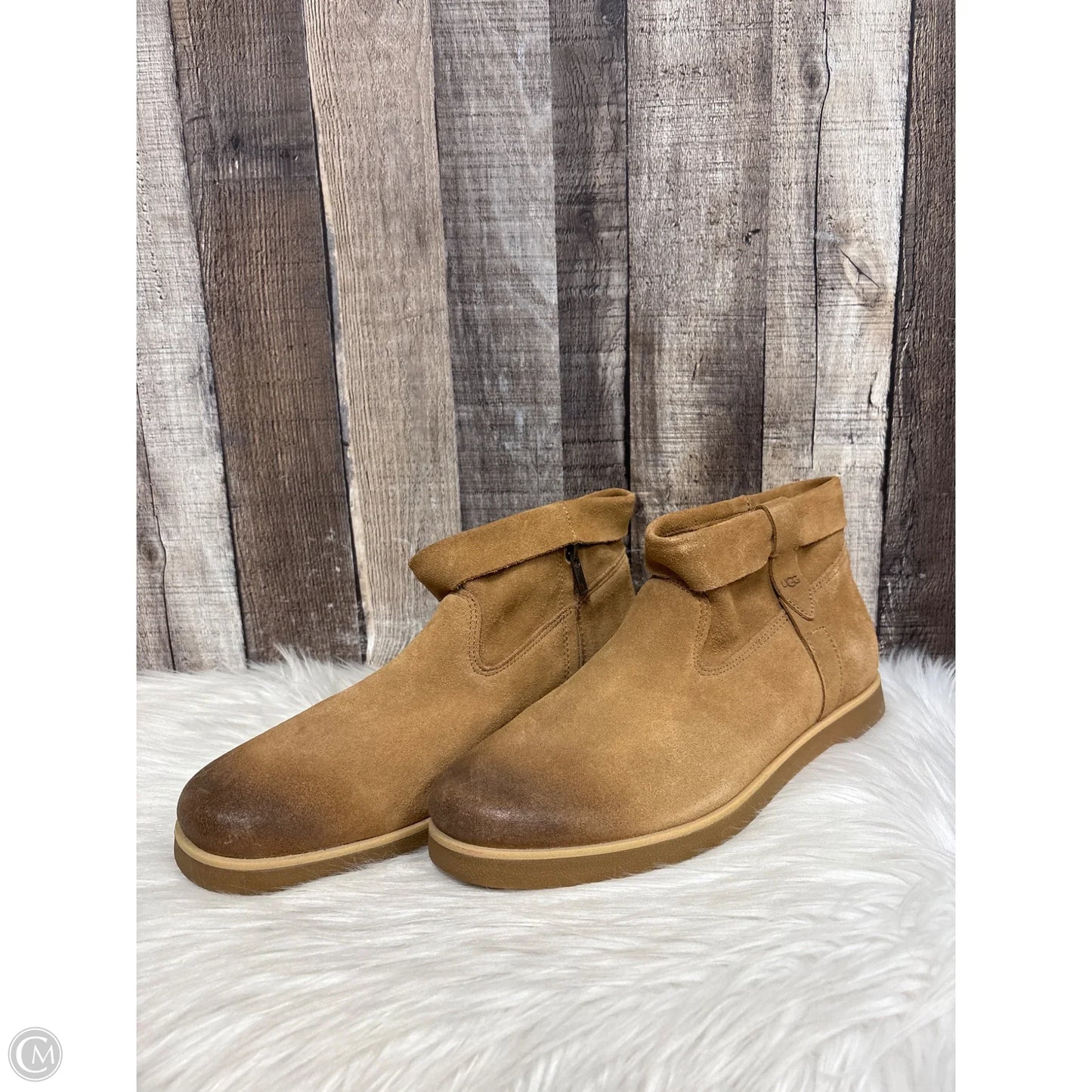 Boots Designer By Ugg In Brown, Size: 11