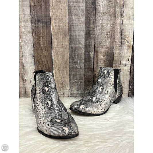 Boots Ankle Heels By Esprit In Snakeskin Print, Size: 11