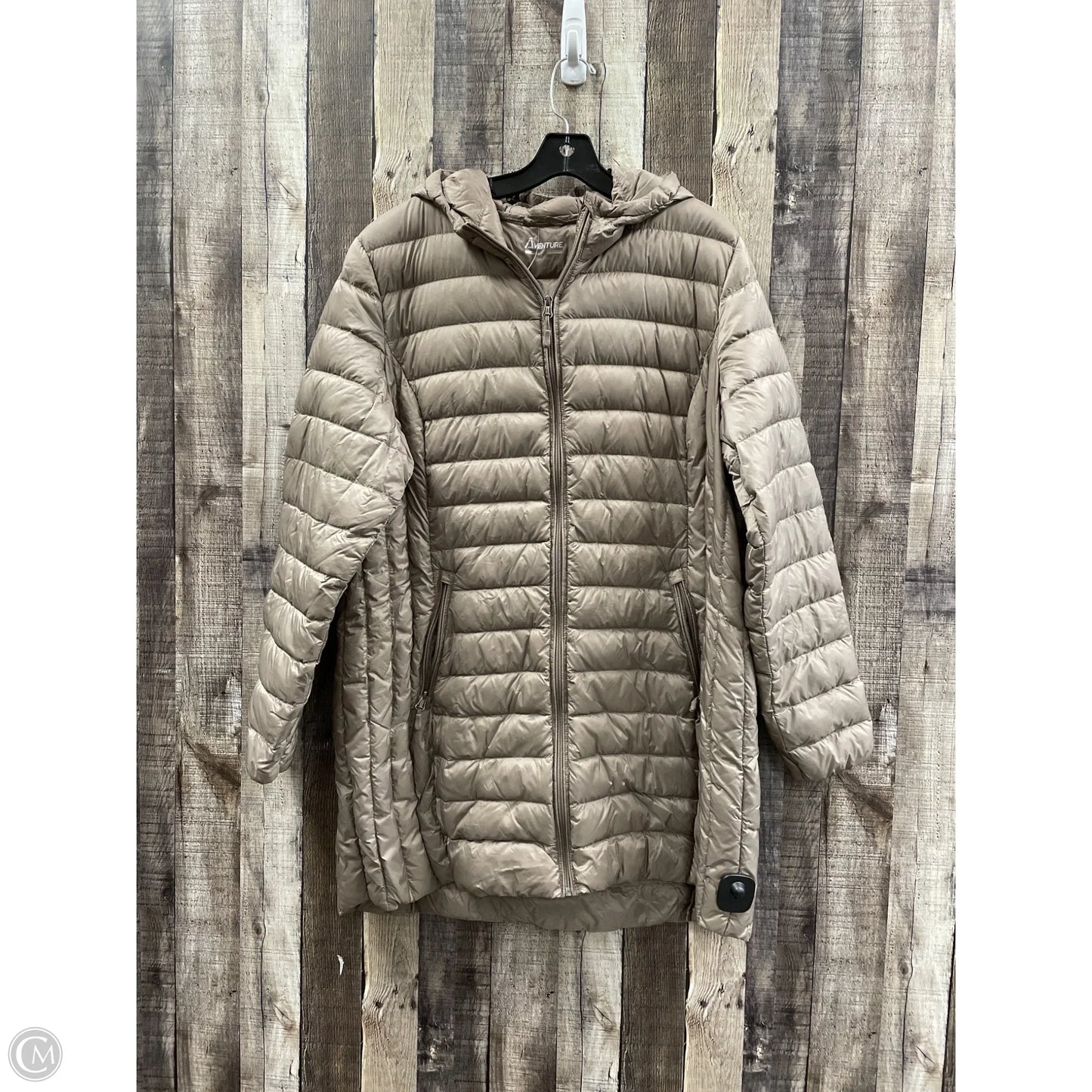 Coat Puffer & Quilted By Cme In Tan, Size: Xxl