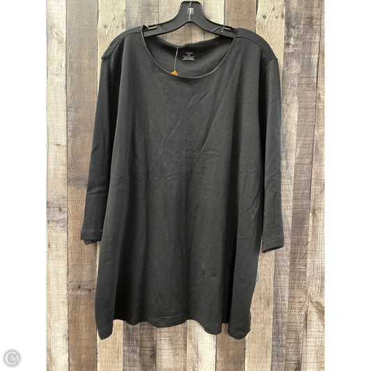 Top 3/4 Sleeve By Cj Banks In Black, Size: 3x