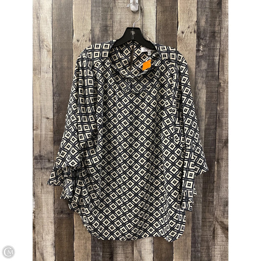 Top 3/4 Sleeve By Kasper In Multi-colored, Size: 2x