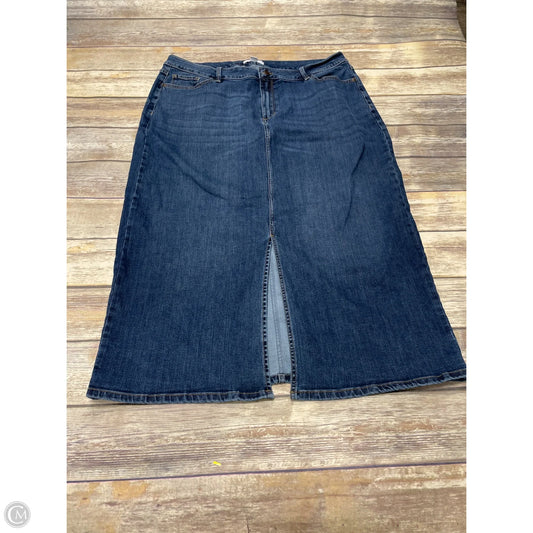 Skirt Maxi By Liz Claiborne In Blue Denim, Size: 18