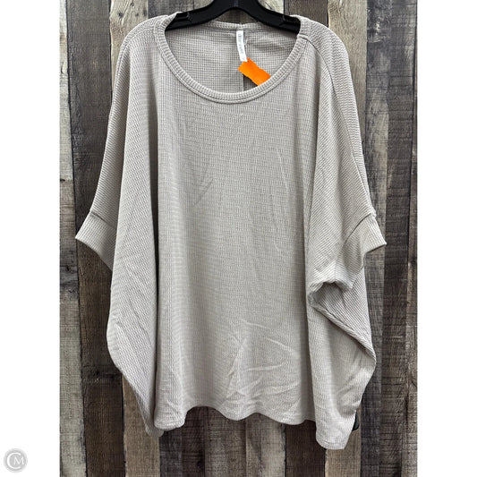 Top Short Sleeve By Dear Scarlett In Taupe, Size: 2x