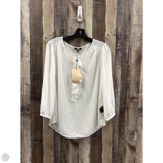 Top 3/4 Sleeve By Not Your Daughters Jeans In White, Size: S