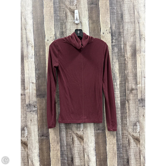 Top Long Sleeve By Loft In Maroon, Size: Xs