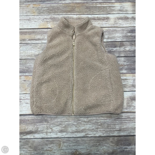 Vest Faux Fur & Sherpa By Mossimo In Tan, Size: M