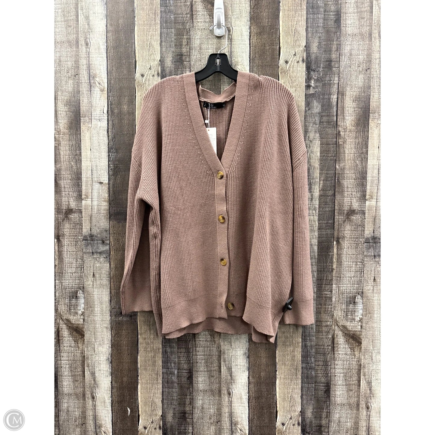 Sweater Cardigan By Lillusory In Tan, Size: Xl