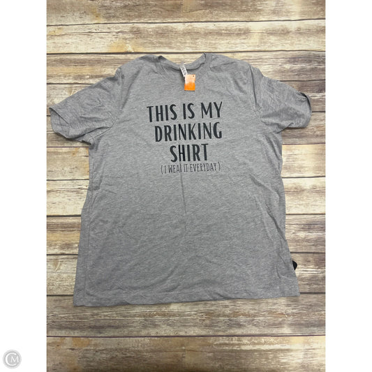 Top Short Sleeve By Bella + Canvas In Grey, Size: 2x