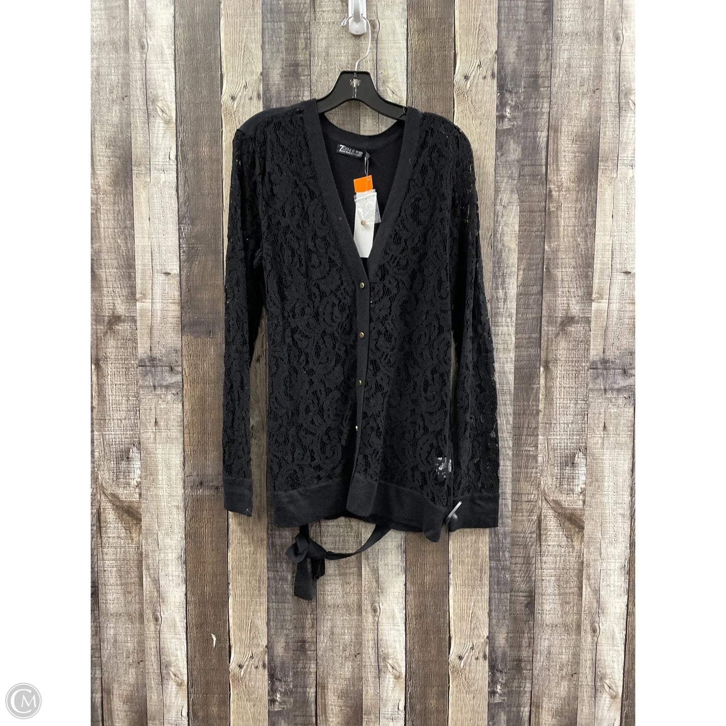 Sweater Cardigan By Zara In Black, Size: L