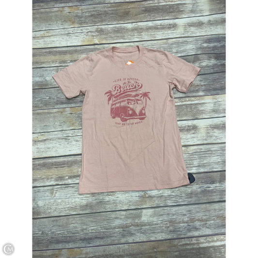 Top Short Sleeve By Cupio In Peach, Size: M