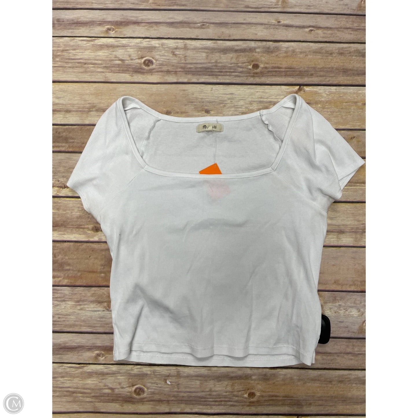 Top Short Sleeve By Madewell In White, Size: L