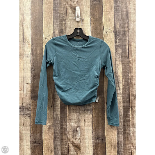 Athletic Top Long Sleeve Crewneck By Lululemon In Teal, Size: S