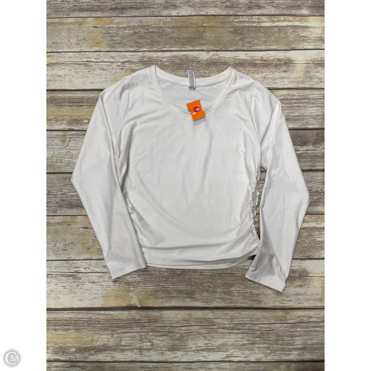 Athletic Top Long Sleeve Crewneck By All In Motion In Ivory, Size: M