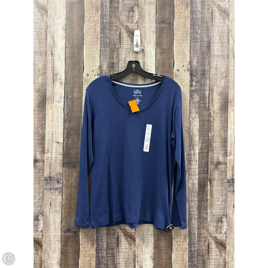 Top Long Sleeve By Croft And Barrow In Navy, Size: M