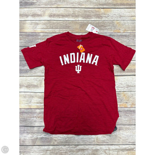 Athletic Top Short Sleeve By Champion In Red, Size: M