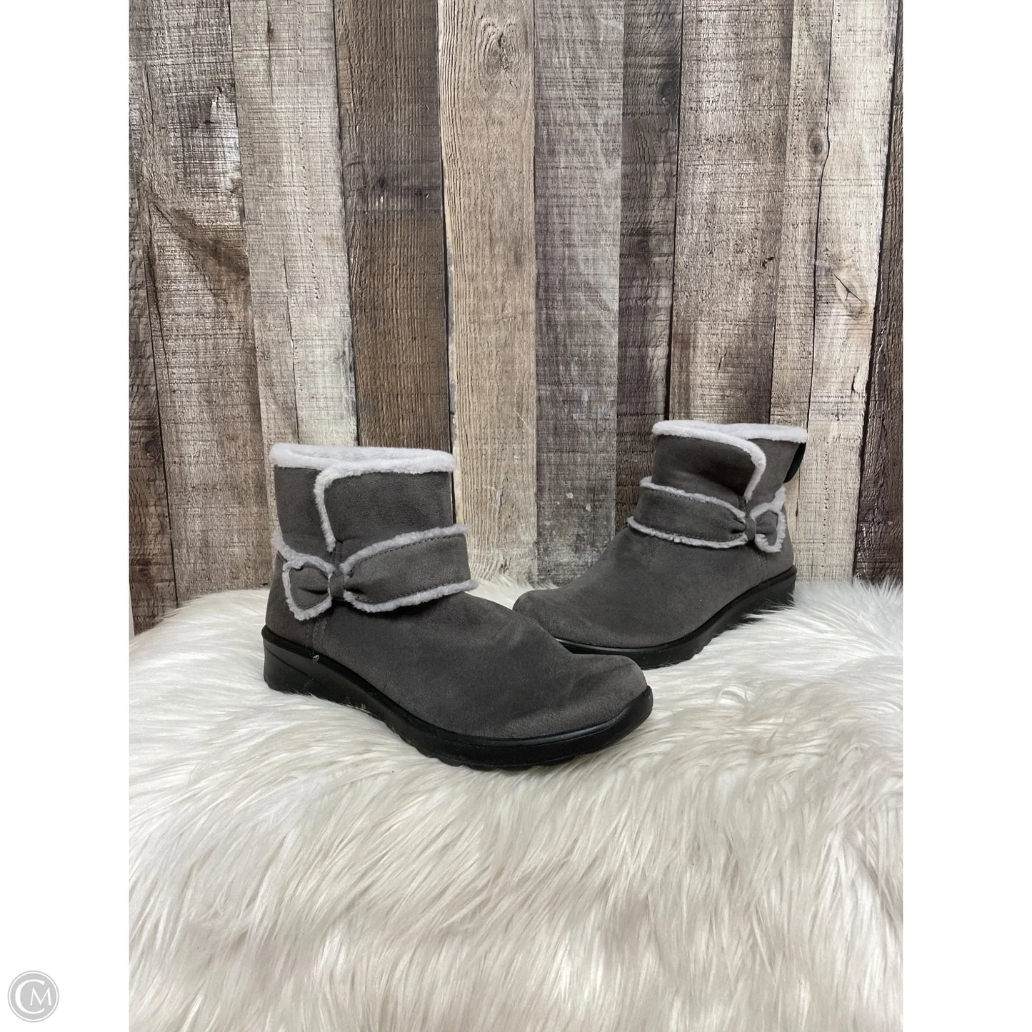 Boots Ankle Flats By Bzees In Grey, Size: 8