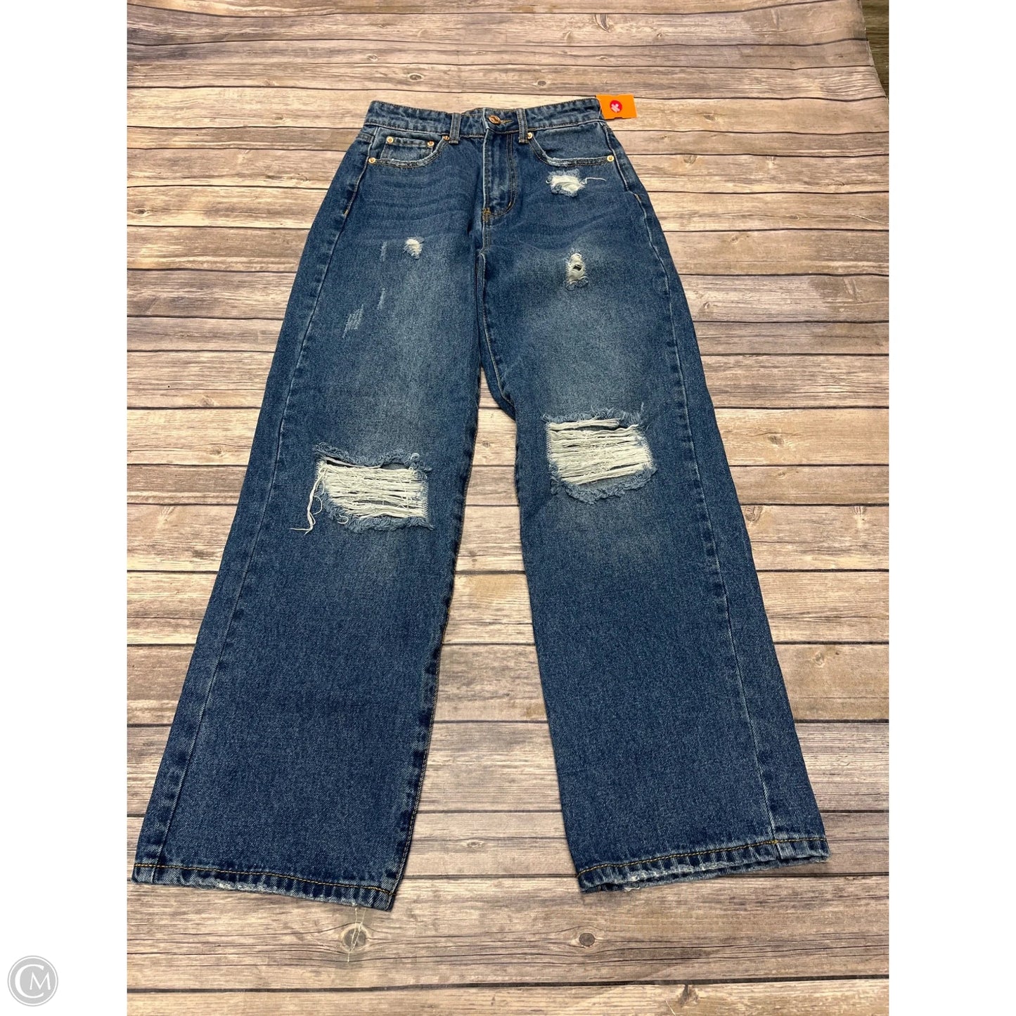 Jeans Straight By Shein In Blue Denim, Size: 2