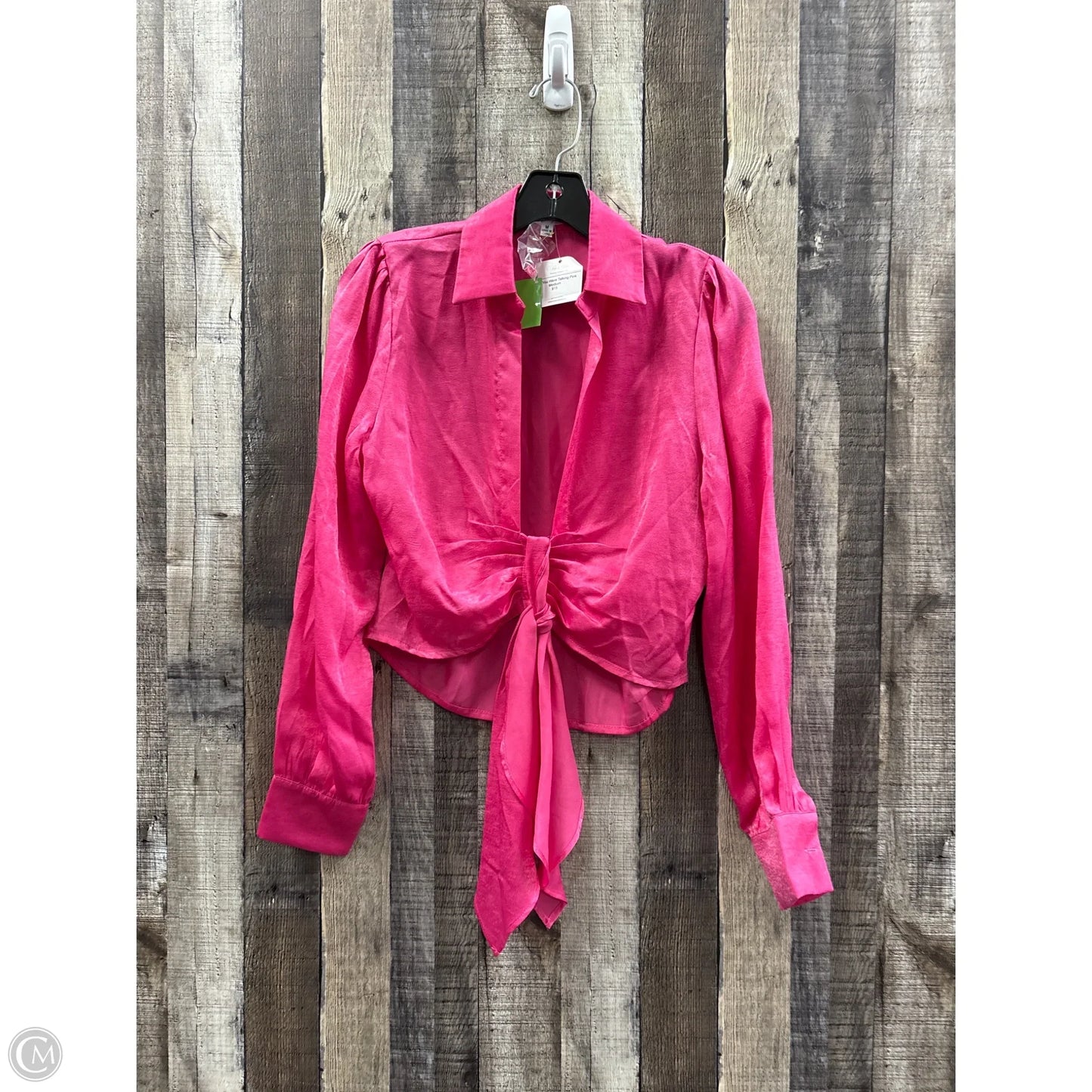 Top Long Sleeve By Cloud Ten In Pink, Size: M