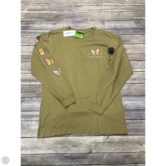 Top Long Sleeve By Simply Southern In Blue, Size: S