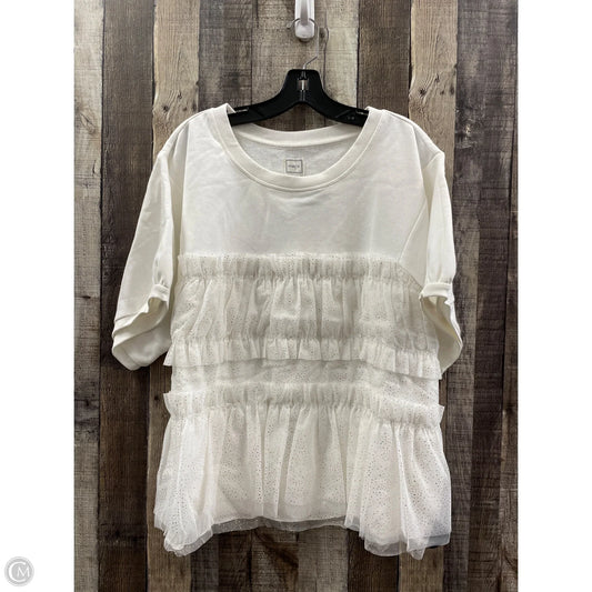 Top Short Sleeve By Maeve In White, Size: Xl