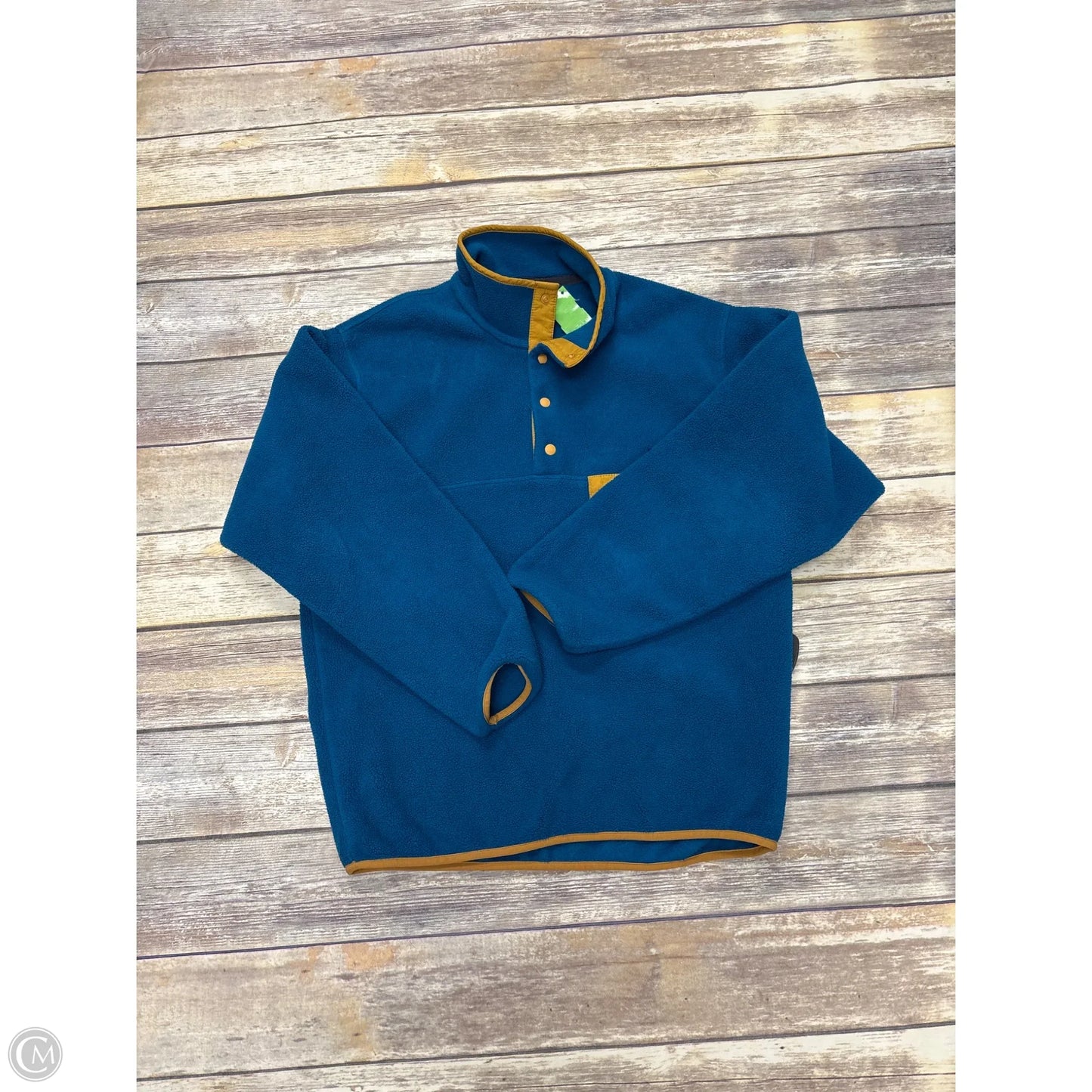 Jacket Fleece By Patagonia In Teal, Size: S