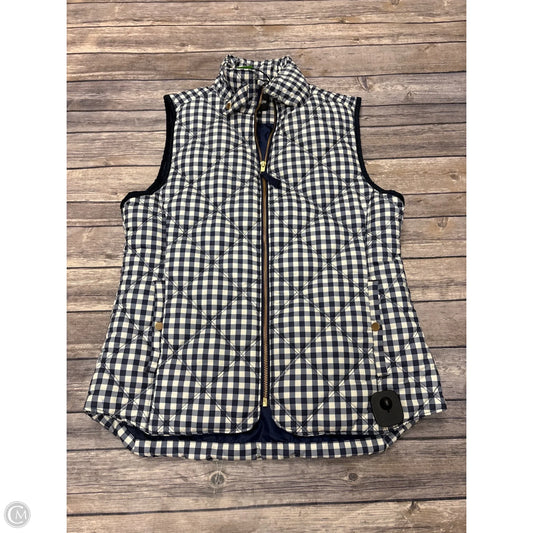 Vest Puffer & Quilted By Kensie In Blue & White, Size: M