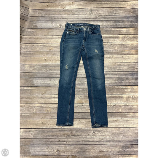 Jeans Skinny By Calvin Klein In Blue, Size: 0