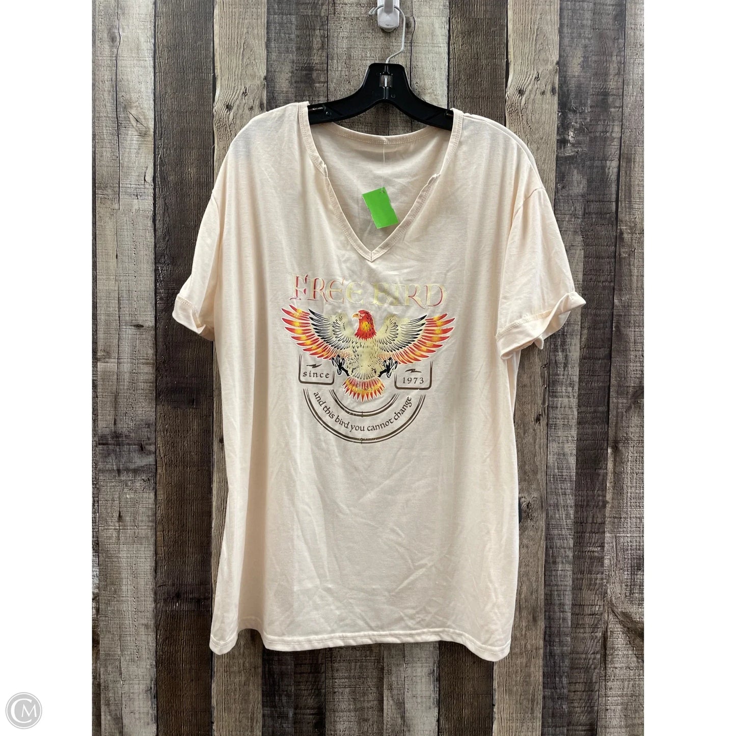Top Short Sleeve By Cmf In Ivory, Size: Xxl