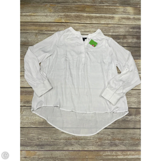 Top Long Sleeve By Simply Vera In White, Size: L