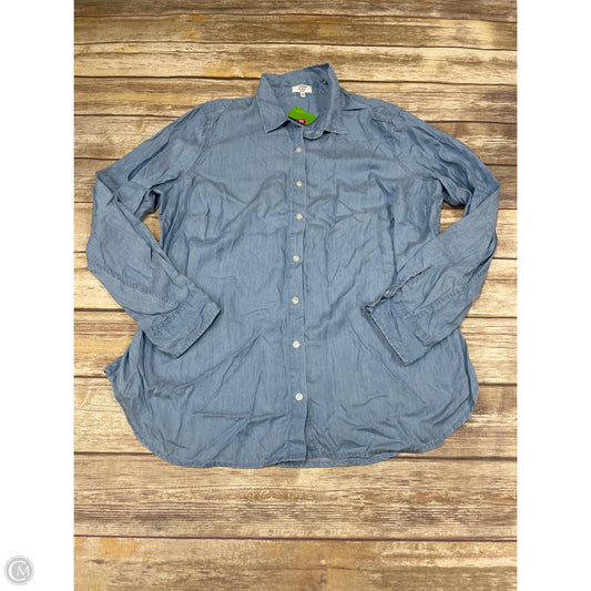 Top Long Sleeve By Crown And Ivy In Blue, Size: 2x