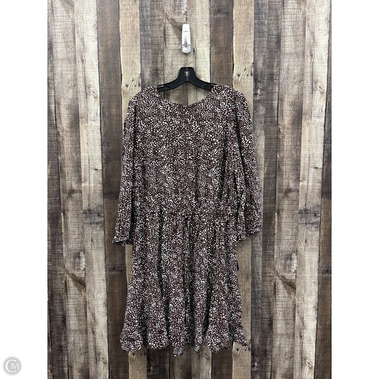 Dress Casual Short By Loft In Brown & White, Size: Xl