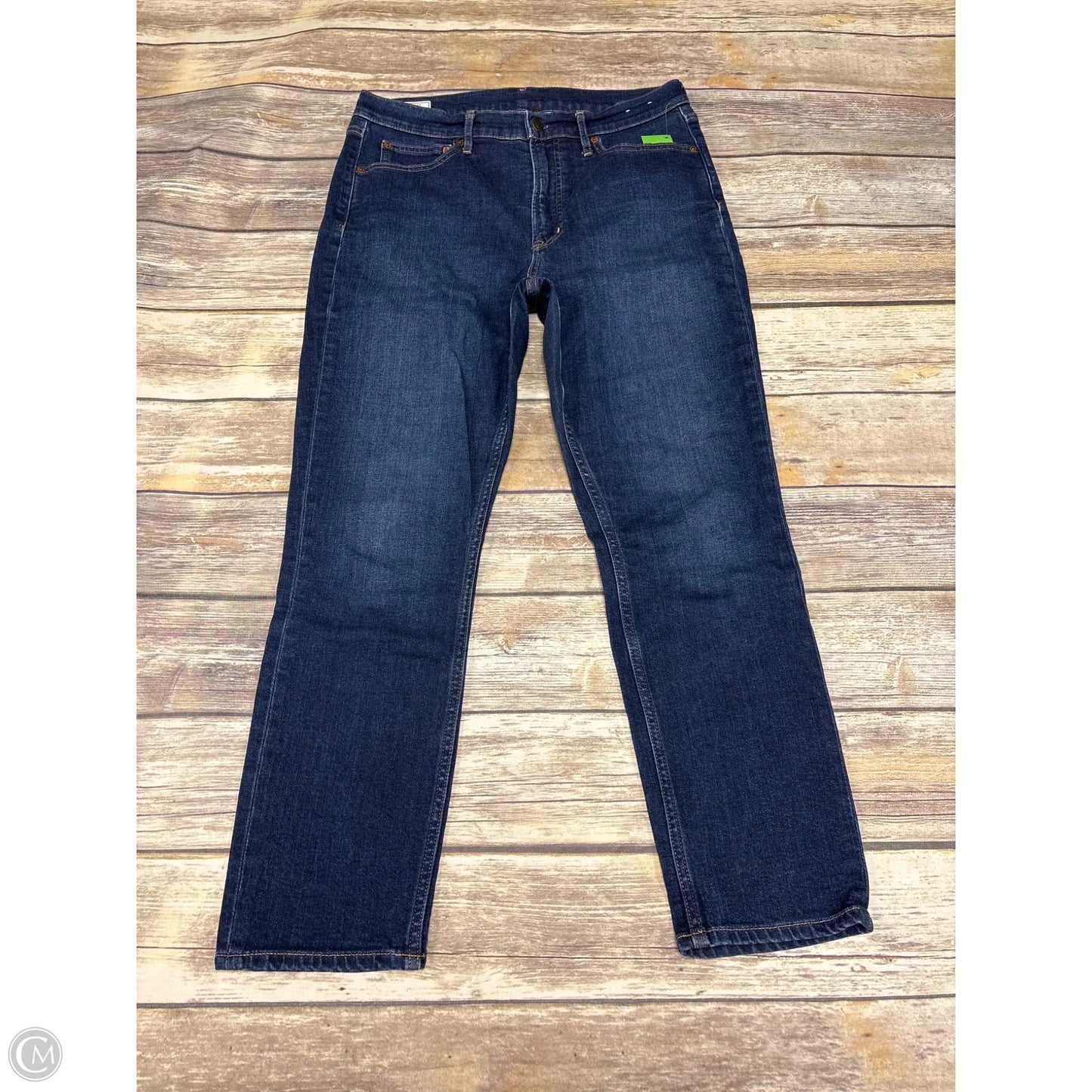 Jeans Straight By Gap In Blue Denim, Size: 12