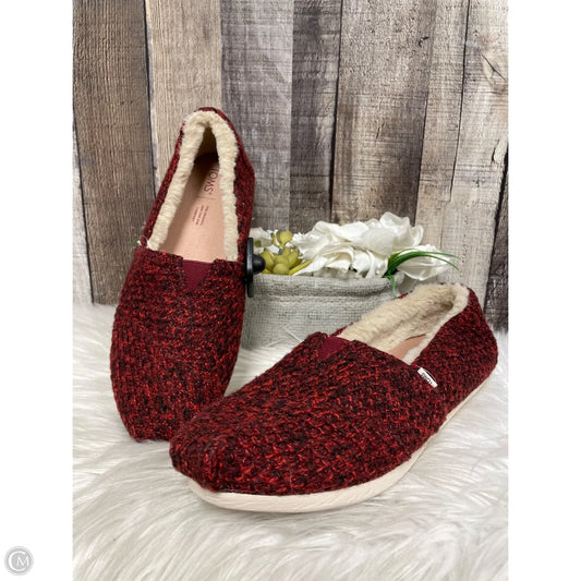 Shoes Flats By Toms In Red, Size: 10