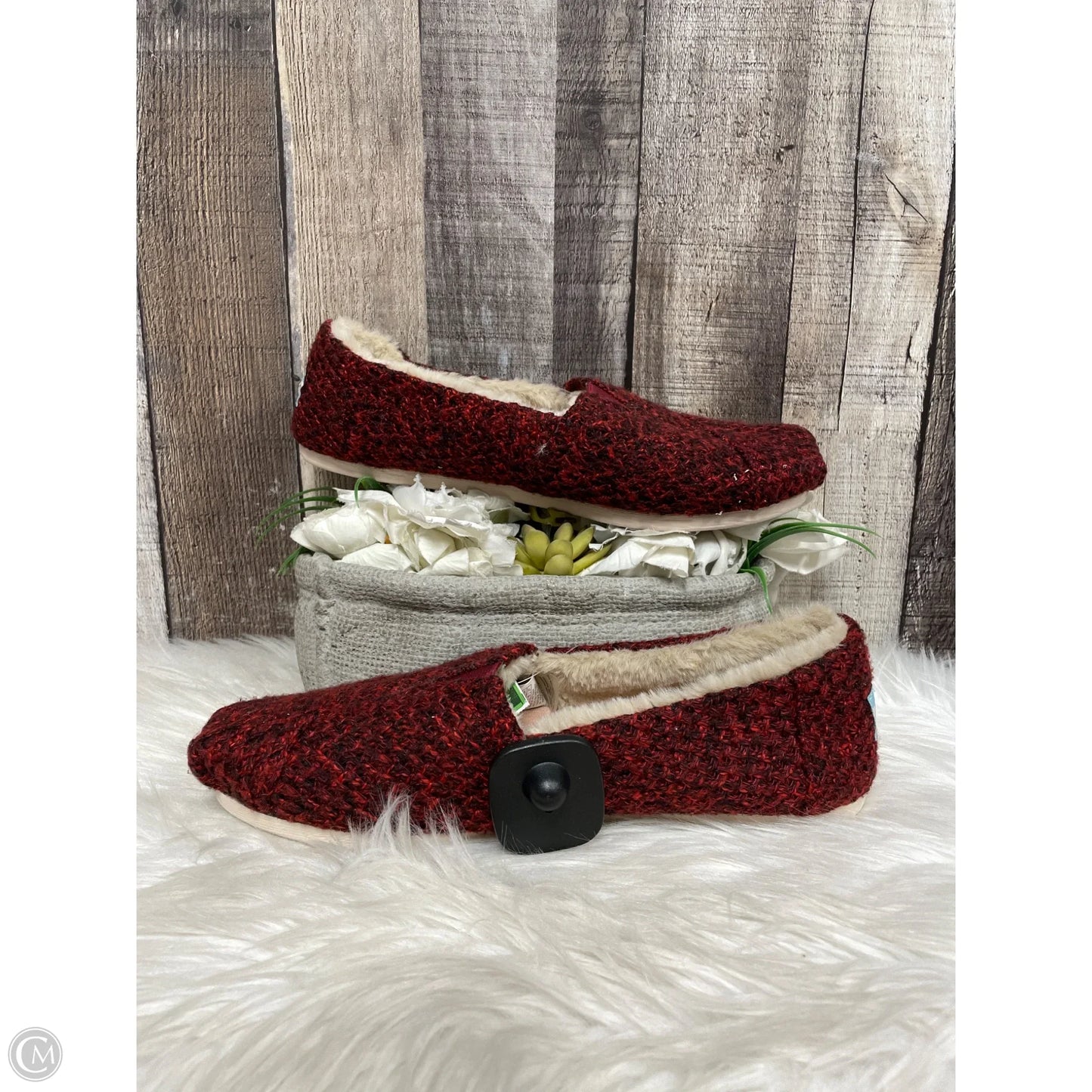 Shoes Flats By Toms In Red, Size: 10
