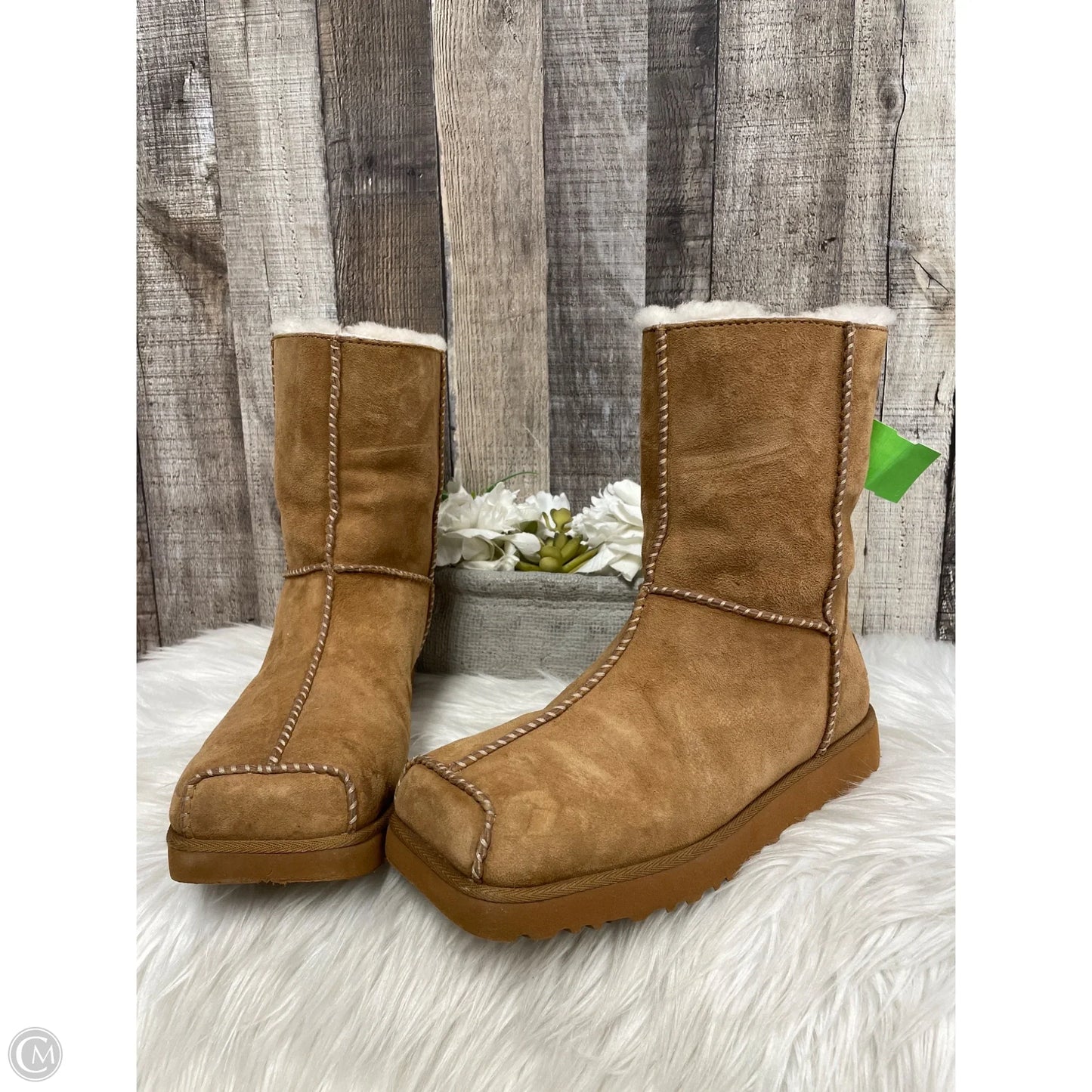 Boots Designer By Ugg In Tan, Size: 7
