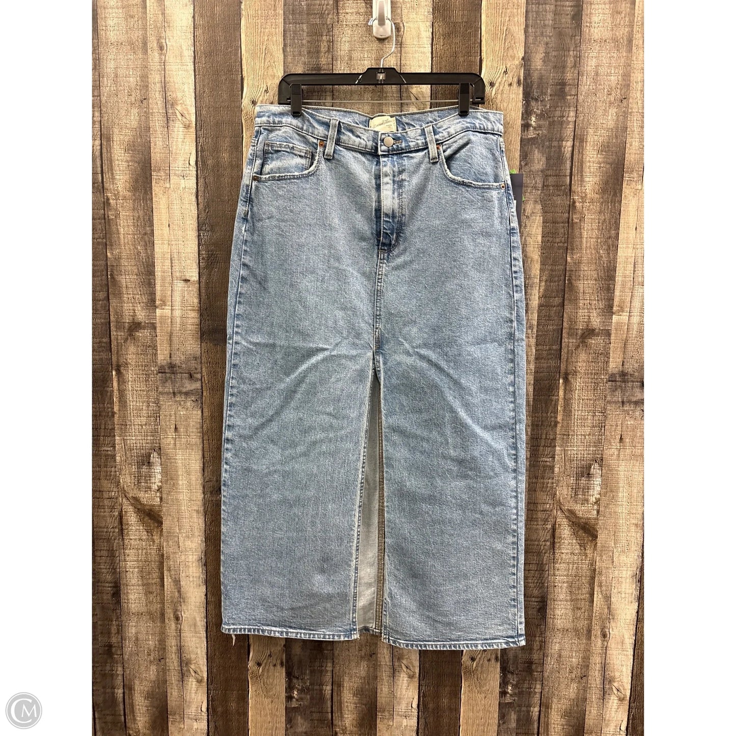 Skirt Maxi By Universal Thread In Blue Denim, Size: 14