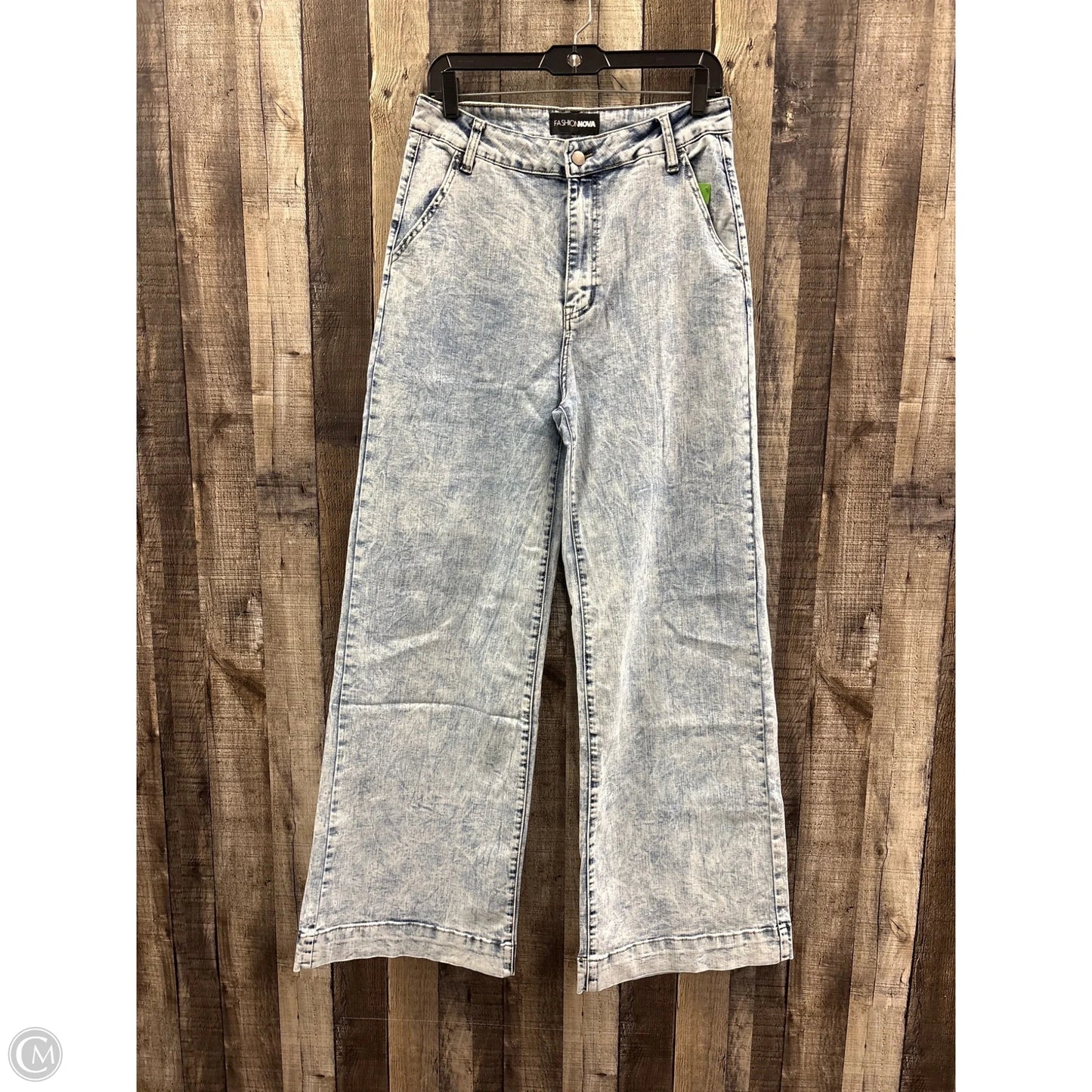 Jeans Wide Leg By Fashion Nova In Blue Denim, Size: 14