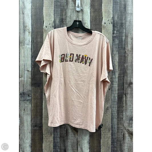 Top Short Sleeve By Old Navy In Peach, Size: Xxl