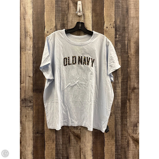 Top Short Sleeve By Old Navy In Blue, Size: Xxl