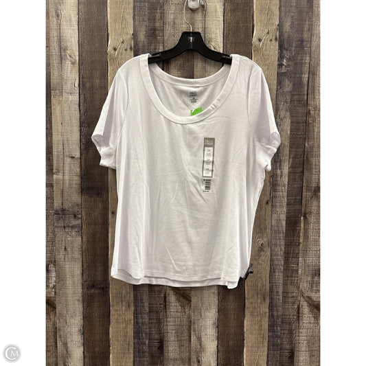 Top Short Sleeve By Falls Creek In White, Size: 2x