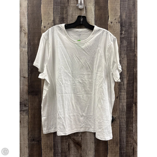 Top Short Sleeve By Gap In White, Size: Xxl